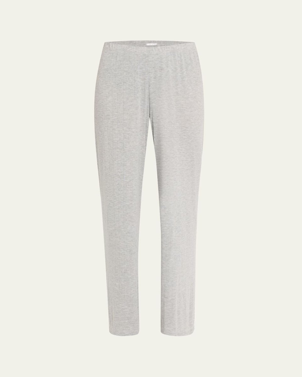 Soleil Straight-Leg Pointelle Knit Lounge Pants